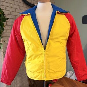 Vintage Pioneer Ski-Wear Down Jacket Made in Canada Colour Block